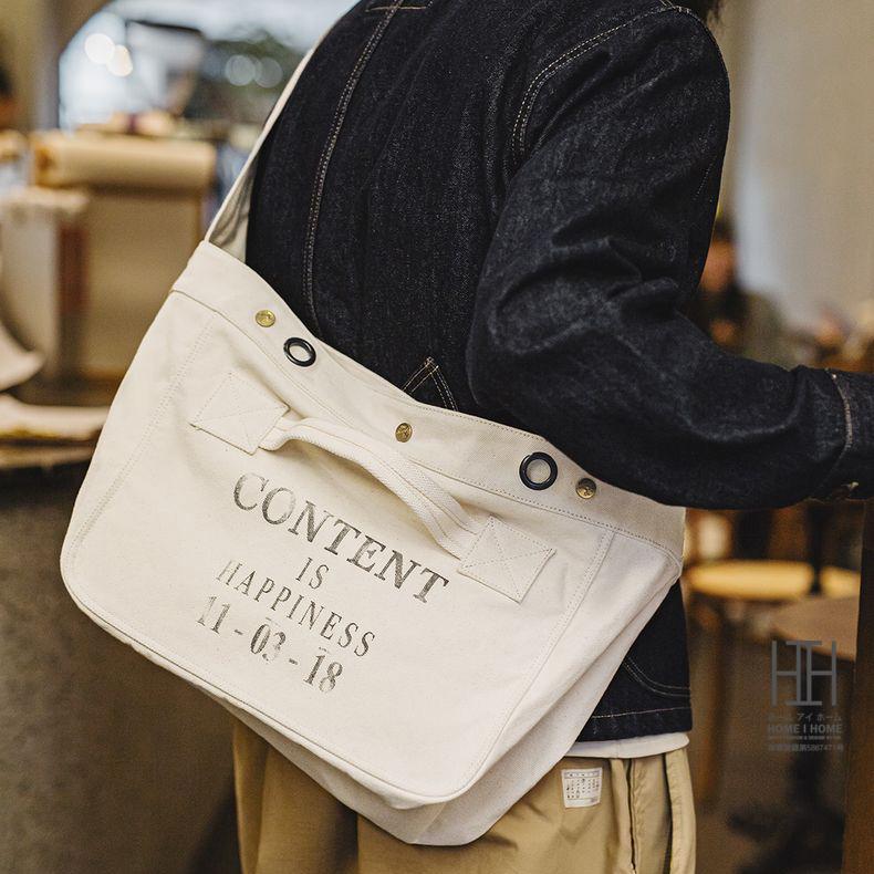 メッセンジャーバッグ 帆布 ビッグショルダーバッグ メンズ プリント 大容量 キャンバストート キャンバス トートバッグ 斜めがけバッグ 大きめ A4 おしゃれ | ホームアイホーム