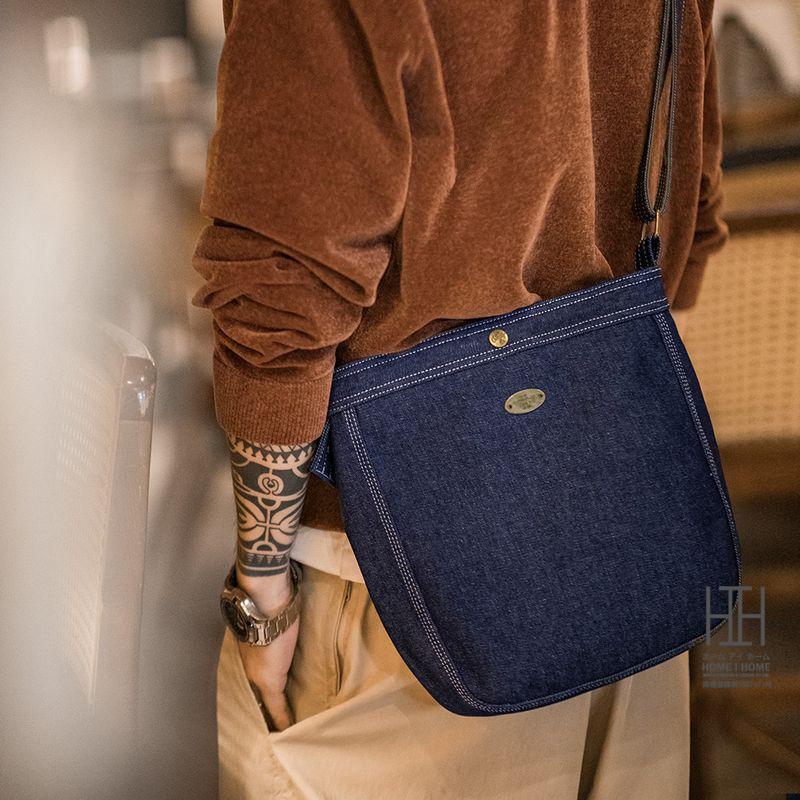 デニムショルダーバッグ 本革 使いやすい 肩掛け メンズ 9.6オンス デニム レディース 鞄 プレゼント ボディバッグ 本革 バッグ 鞄 斜めがけバッグ 大人 | ホームアイホーム