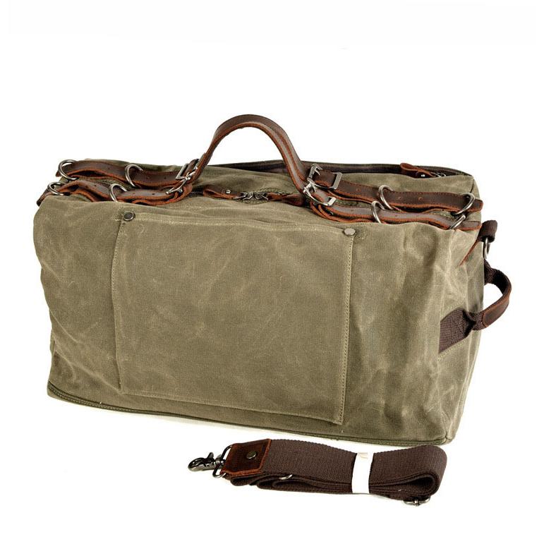 防水オイルワックスキャンバス 超目玉 ボストンバッグ 2WAY 大容量 頑丈 バッグ メンズ ショルダーバッグ ミリタリー 機内持ち込み可能 短期出張 旅行 | ホームアイホーム | 15