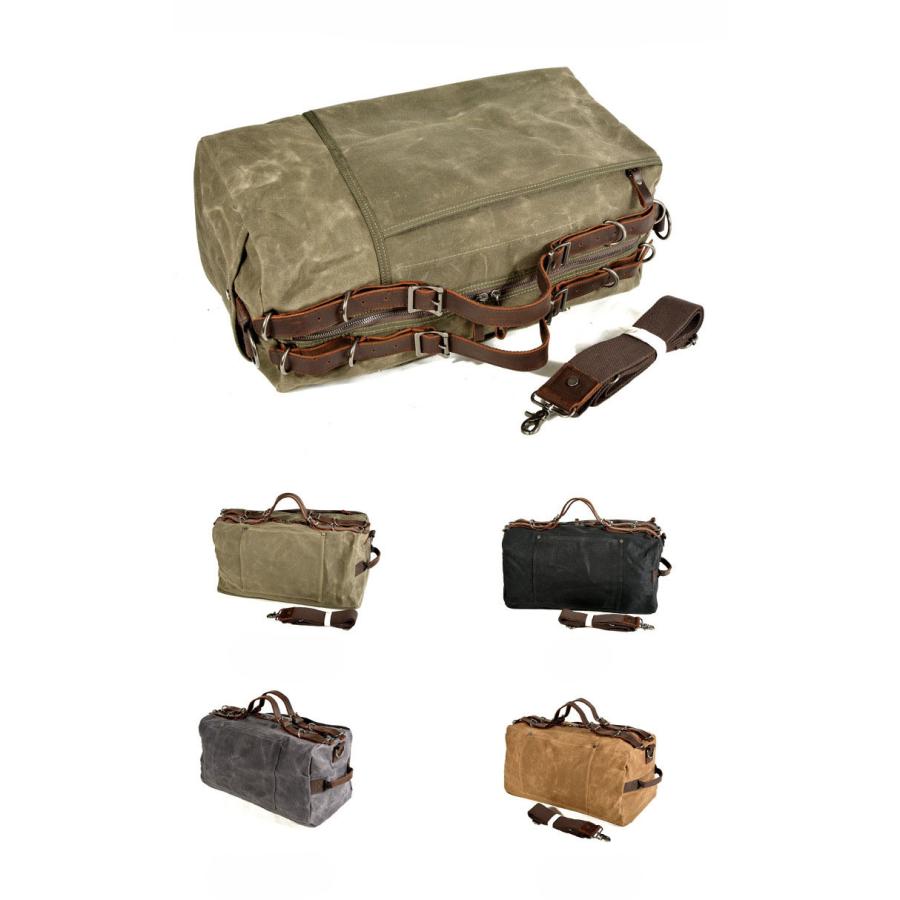 防水オイルワックスキャンバス 超目玉 ボストンバッグ 2WAY 大容量 頑丈 バッグ メンズ ショルダーバッグ ミリタリー 機内持ち込み可能 短期出張 旅行 | ホームアイホーム | 11