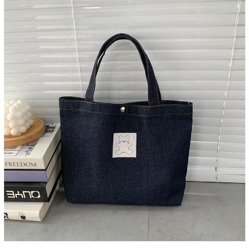 手提げ トートバッグ デニムシャツ 無地 マグネット留め 帆布 おしゃれ レディース カジュアル かわいい ミニトートバッグ キャンバス | ホームアイホーム | 12