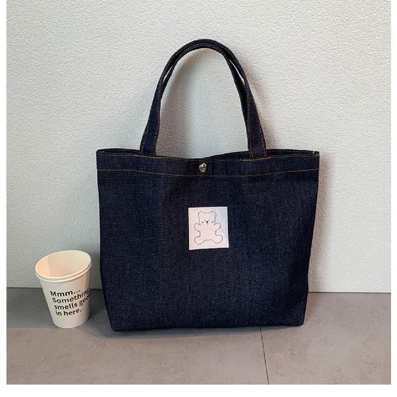 手提げ トートバッグ デニムシャツ 無地 マグネット留め 帆布 おしゃれ レディース カジュアル かわいい ミニトートバッグ キャンバス | ホームアイホーム | 14