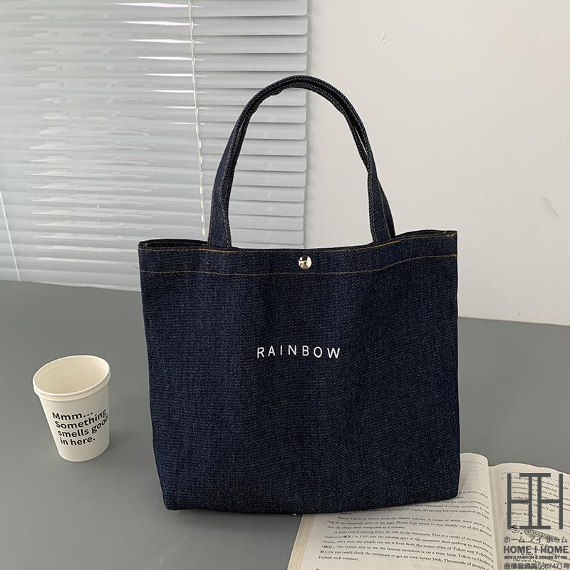手提げ トートバッグ デニムシャツ 無地 マグネット留め 帆布 おしゃれ レディース カジュアル かわいい ミニトートバッグ キャンバス | ホームアイホーム | 07