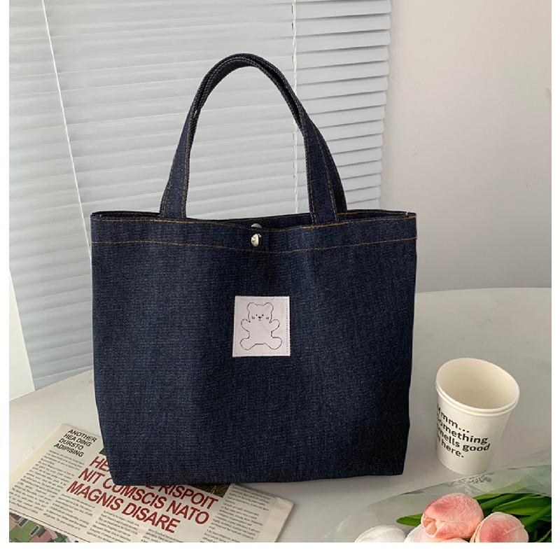 手提げ トートバッグ デニムシャツ 無地 マグネット留め 帆布 おしゃれ レディース カジュアル かわいい ミニトートバッグ キャンバス | ホームアイホーム | 11