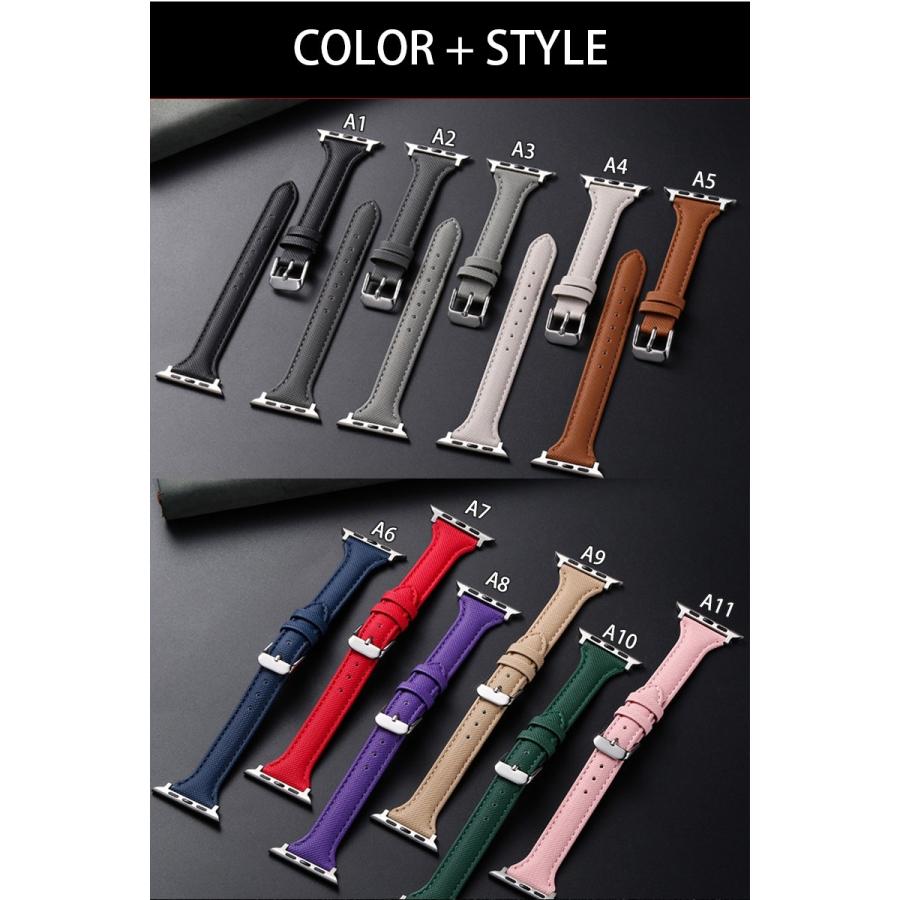 バンド APPLEWATCH レザー 本革 ウォッチバンド 牛革 ベルト交換 オイルレザー 撥水 通気 ビジネス 装着簡単 カラフル シンプル ウォッチベルト | ブランド登録なし | 01