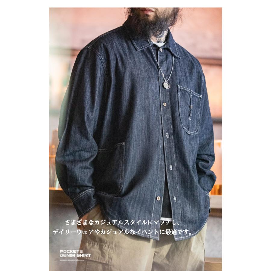 ホームアイホーム シャツ デニムシャツ メンズ DENIM デニム 長袖 