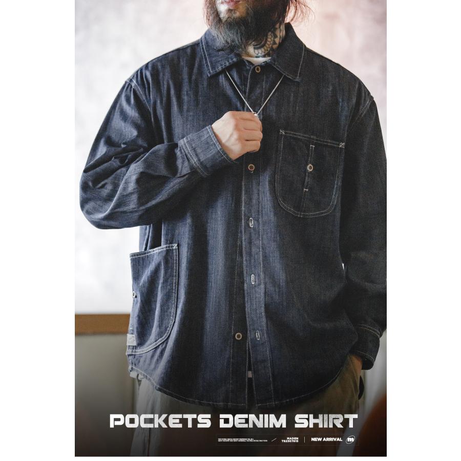 ホームアイホーム シャツ デニムシャツ メンズ DENIM デニム 長袖