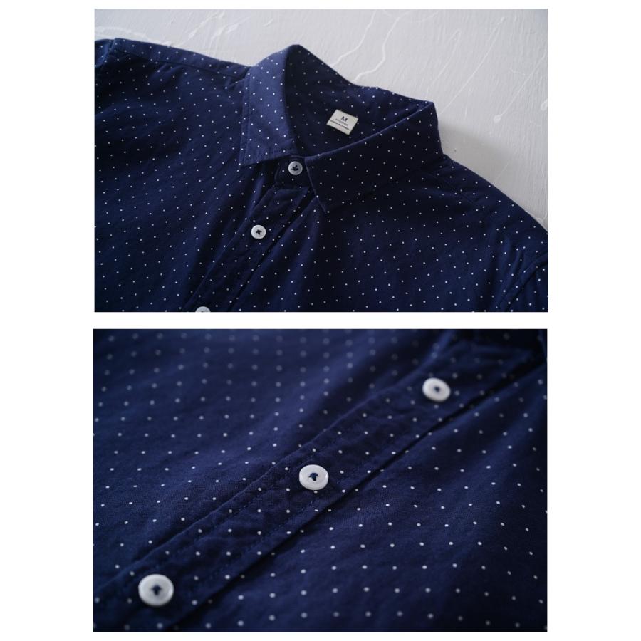 カジュアルシャツ メンズ 長袖 ドット柄 水玉 ビジネス カジュアル オフィス カラフル トップス 春 夏 Ccs5049 Justmode 通販 Yahoo ショッピング