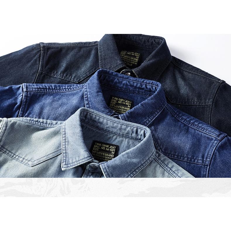 ウエスタンシャツ デニムシャツ メンズ 長袖 アメカジ おしゃれ 両ポケット ワークシャツ ユーズド加工 メンズシャツ シャツジャケット トップス | ホームアイホーム | 14