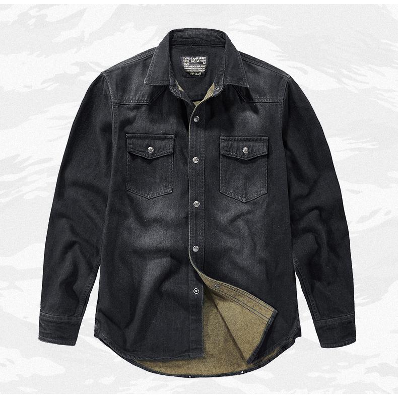 ウエスタンシャツ デニムシャツ メンズ 長袖 アメカジ おしゃれ 両ポケット ワークシャツ ユーズド加工 メンズシャツ シャツジャケット トップス | ホームアイホーム | 08