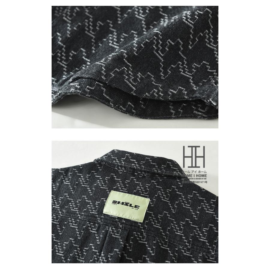 カバーオール メンズ 長袖 シャツジャケット デニム デニムジャケット 柄物 ワンポイント ポケット ミリタリーシャツ ワークシャツ 作業 カバーオールジャケット | ホームアイホーム | 13