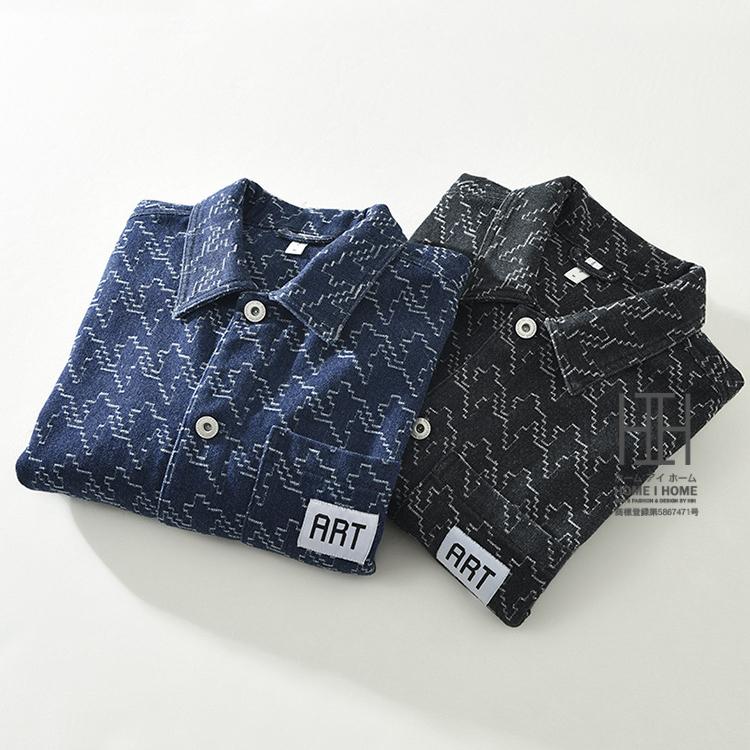 カバーオール メンズ 長袖 シャツジャケット デニム デニムジャケット 柄物 ワンポイント ポケット ミリタリーシャツ ワークシャツ 作業 カバーオールジャケット | ホームアイホーム | 03