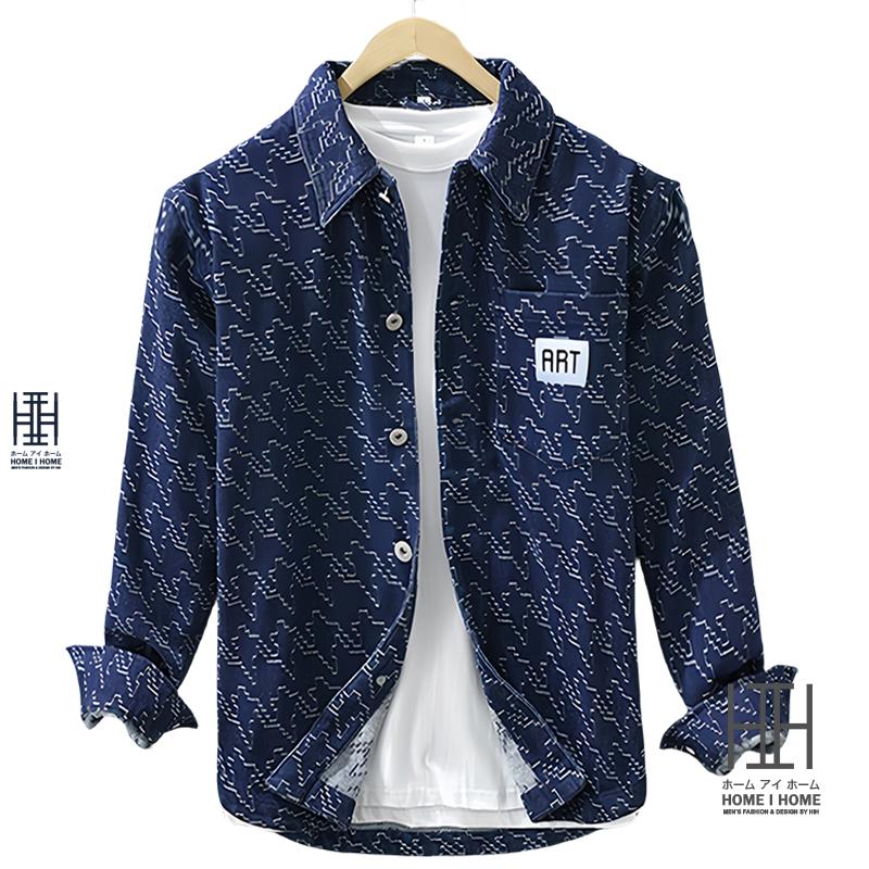 カバーオール メンズ 長袖 シャツジャケット デニム デニムジャケット 柄物 ワンポイント ポケット ミリタリーシャツ ワークシャツ 作業 カバーオールジャケット | ホームアイホーム | 01