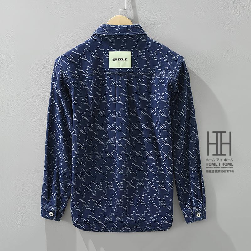 カバーオール メンズ 長袖 シャツジャケット デニム デニムジャケット 柄物 ワンポイント ポケット ミリタリーシャツ ワークシャツ 作業 カバーオールジャケット | ホームアイホーム | 08