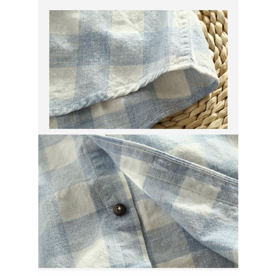 チェックシャツ メンズ 長袖 メンズシャツ メンズ長袖シャツ カジュアルシャツ 柄シャツ チェック柄 スリム おしゃれ カラー配色 アメカジ 柔らかい 春 秋 冬 | ホームアイホーム | 10