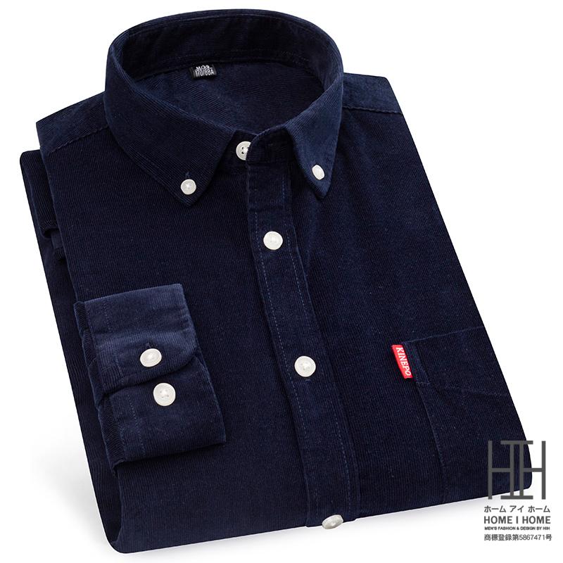 ホームアイホーム ボタンダウンシャツ メンズ 長袖 ポケット付き