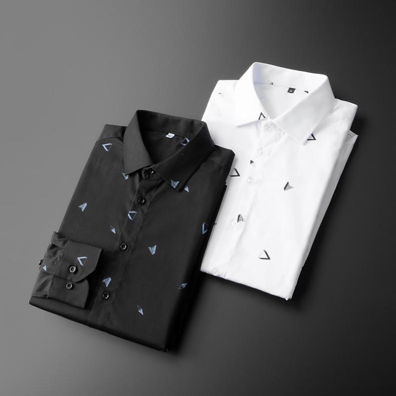 白シャツ カジュアルシャツ メンズ 長袖 総柄 プリント 形態安定加工 ビジネス対応 柔らかい おしゃれ スタイリッシュ Ccsc56 Justmode 通販 Yahoo ショッピング