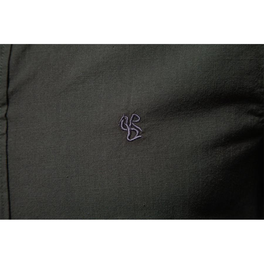 シャツ メンズ 長袖 リネン風 綿 バンドカラーシャツ おしゃれ 大きい ゆったり ビジネス スタンドカラー カジュアルシャツ メンズシャツ ライン ワンポイント | ホームアイホーム | 19