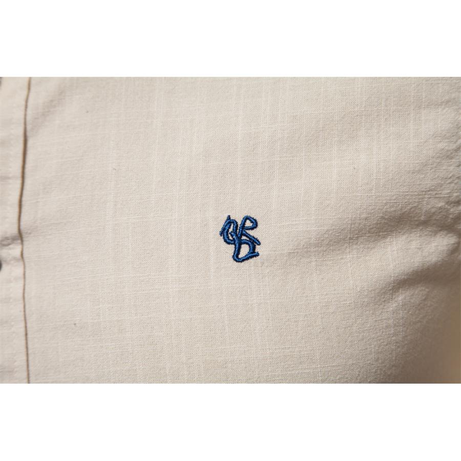 シャツ メンズ 長袖 リネン風 綿 バンドカラーシャツ おしゃれ 大きい ゆったり ビジネス スタンドカラー カジュアルシャツ メンズシャツ ライン ワンポイント | ホームアイホーム | 26