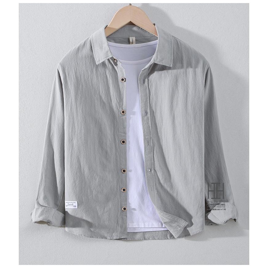 シャツ カジュアルシャツ メンズ 長袖 綿 100 メンズシャツ おしゃれ ワンポイント シンプル 無地 大きいサイズ ビジネス対応 ビジカジ トップス 羽織り | ホームアイホーム | 14