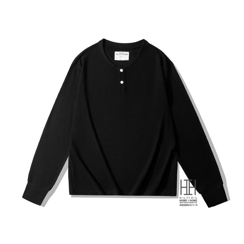 ヘンリーネックTシャツ tシャツ ヘビーウェイトtシャツ メンズ 長袖 スラブコットン 綿 100 無地 アメカジ おしゃれ キレイめ カットソー シンプル カジュアル | ホームアイホーム | 18