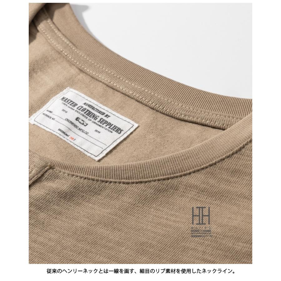ヘンリーネックTシャツ tシャツ ヘビーウェイトtシャツ メンズ 長袖 スラブコットン 綿 100 無地 アメカジ おしゃれ キレイめ カットソー シンプル カジュアル | ホームアイホーム | 11