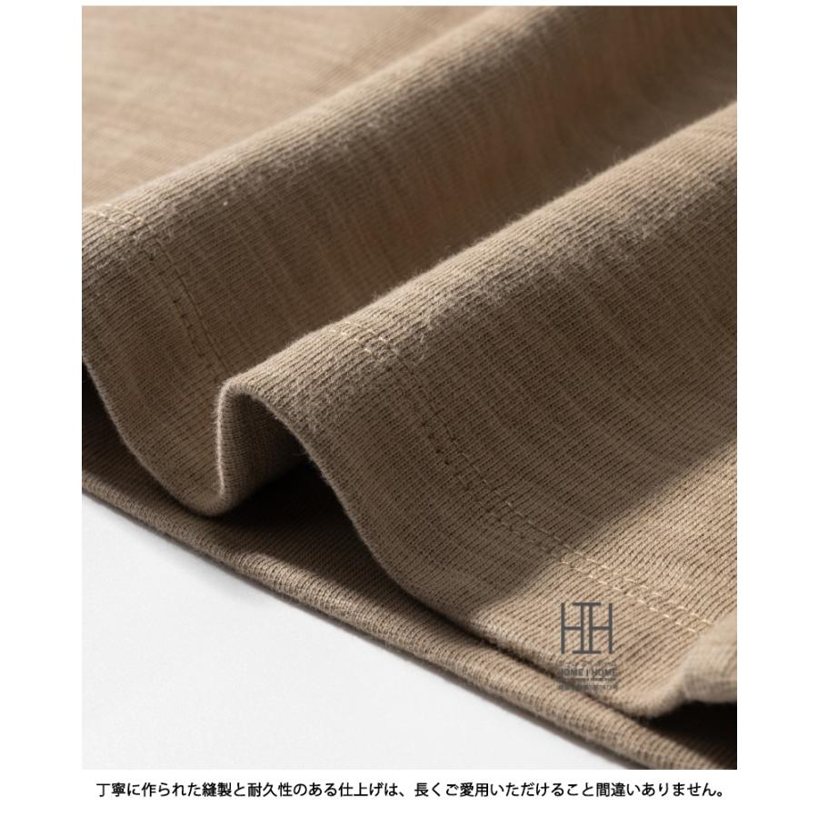 ヘンリーネックTシャツ tシャツ ヘビーウェイトtシャツ メンズ 長袖 スラブコットン 綿 100 無地 アメカジ おしゃれ キレイめ カットソー シンプル カジュアル | ホームアイホーム | 14