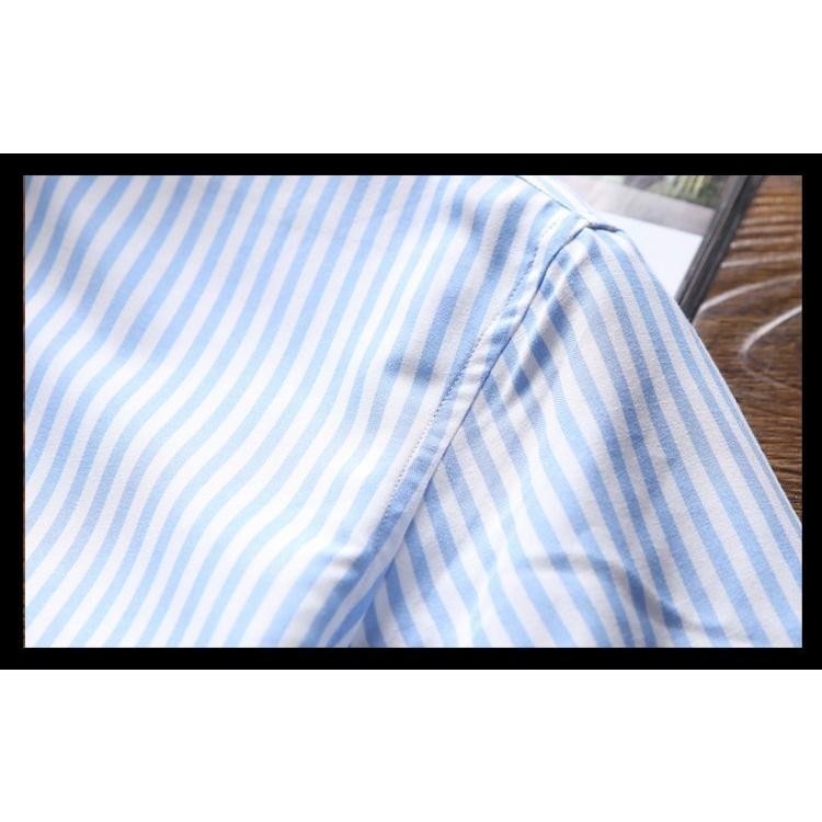 2枚目半額 セール カジュアルシャツ ストライプシャツ メンズ 七分袖 ボタンダウンシャツ ストライプ柄 カジュアル 薄手 形態安定加工 スリム 春夏 | ホームアイホーム | 19