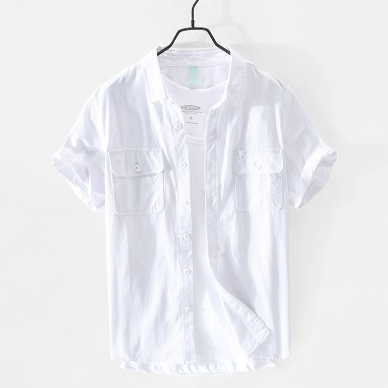 シャツ メンズ メンズシャツ メンズ 半袖シャツ カジュアルシャツ 夏服 白シャツ メンズ｜justmode｜11