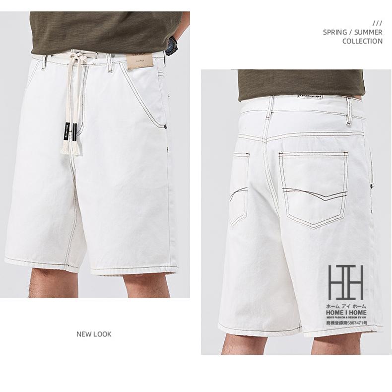 ハーフパンツ メンズ デニム 膝丈 五分丈 デニムパンツ ホワイトジーンズ 白 ショートパンツ 短パン ゆったり ルーズ 涼しい 爽快 爽やか 春 夏 大きいサイズ | ホームアイホーム | 11