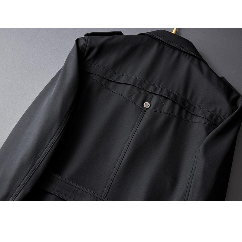 ホームアイホーム ミドル丈 トレンチコートメンズ Pコート ダブル