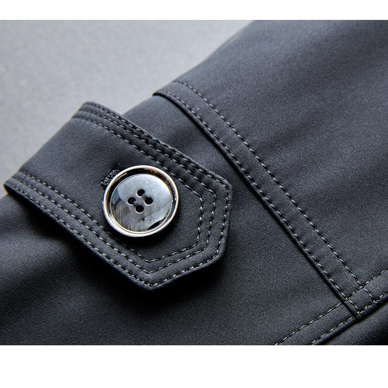 ホームアイホーム ロング ダブルトレンチコートメンズ ビジネス