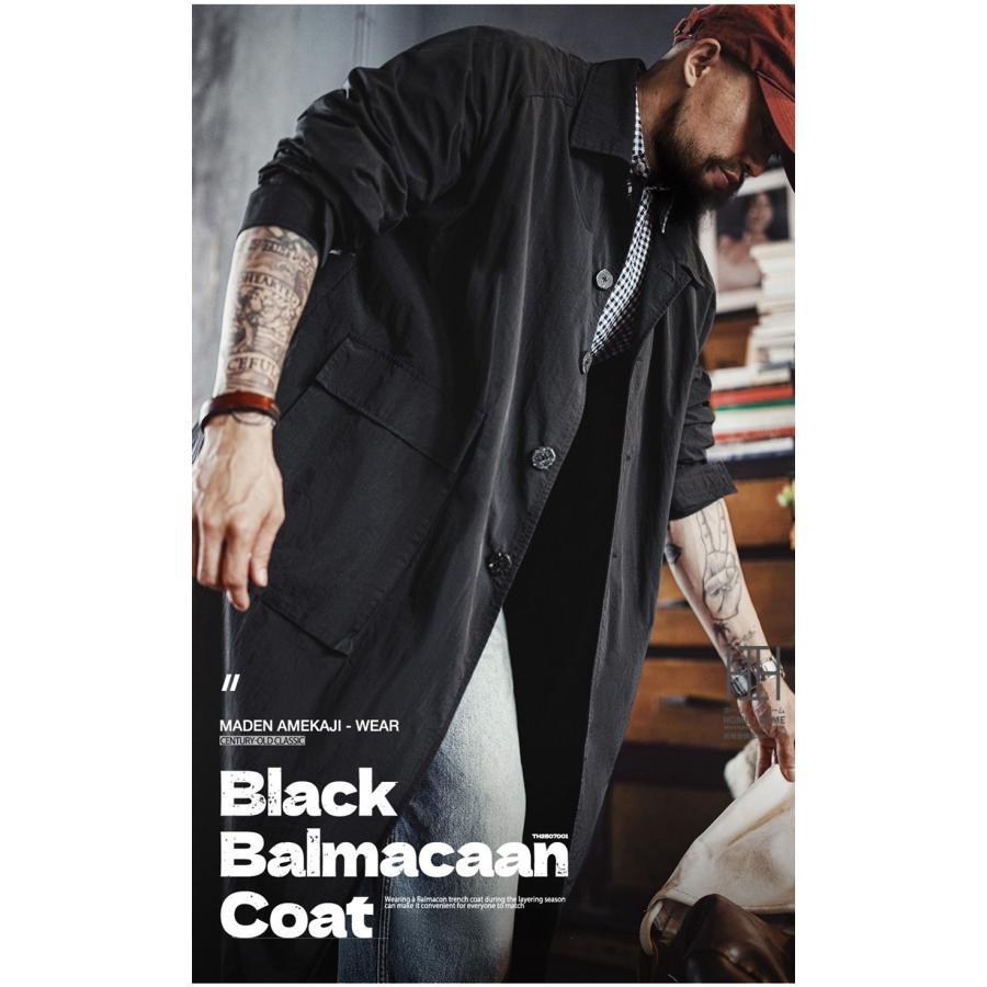 ホームアイホーム ナイロン バルマカーンロングコート ステンカラー