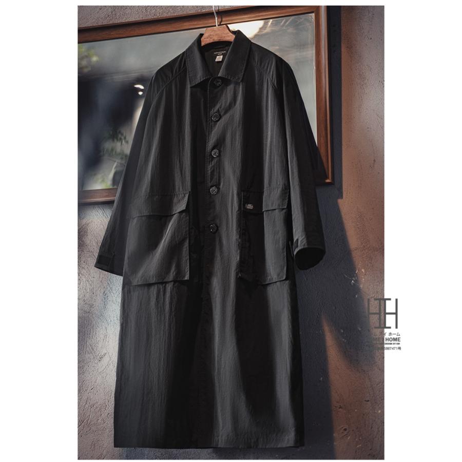 ホームアイホーム ナイロン バルマカーンロングコート ステンカラー