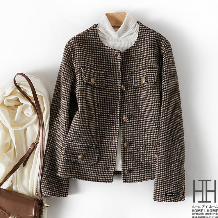 新品未使用❗️ベアフード付きミディアムた丈コート 裏キルトウール調ミドル丈フーディーコート（防風）<大きい