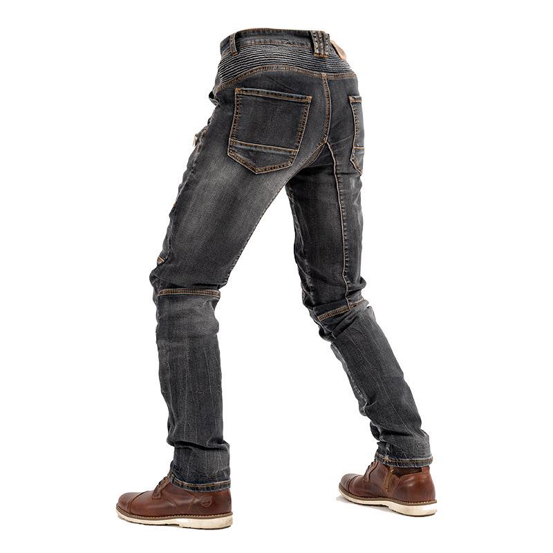 膝パッド装備 バイクパンツ 耐磨 デニムパンツ 保護 アウトドア ストレッチ メンズ ユーズド加工 バイクウェア バイク用 ライダーパンツ春 夏 秋服 冬服_6