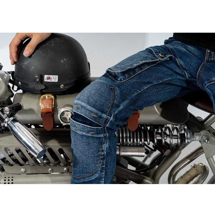 hyodバイク用デニムパンツ 膝パッド付き バイクパンツ ジーンズ デニム バイク用 ライダーパンツ