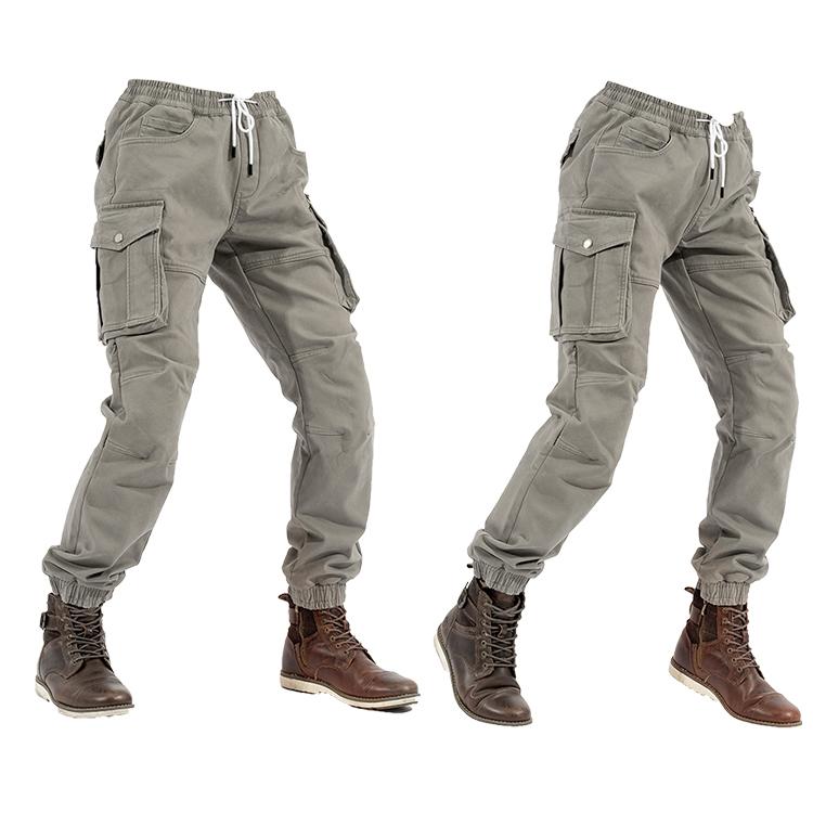バイクパンツ カーゴパンツ 裏フリース 保護 膝パッド装備 耐磨