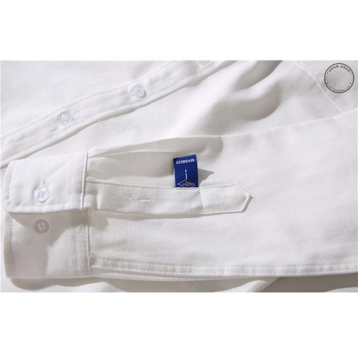 ボタンダウンシャツ シャツ メンズ 長袖 ビジネス ワンポイント おしゃれ プリント ポケット付き メンズシャツ 長袖シャツ カジュアル トップス 羽織り | ホームアイホーム | 14