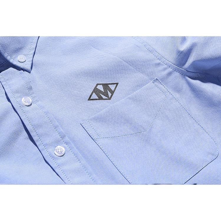 ボタンダウンシャツ シャツ メンズ 長袖 ビジネス ワンポイント おしゃれ プリント ポケット付き メンズシャツ 長袖シャツ カジュアル トップス 羽織り | ホームアイホーム | 16