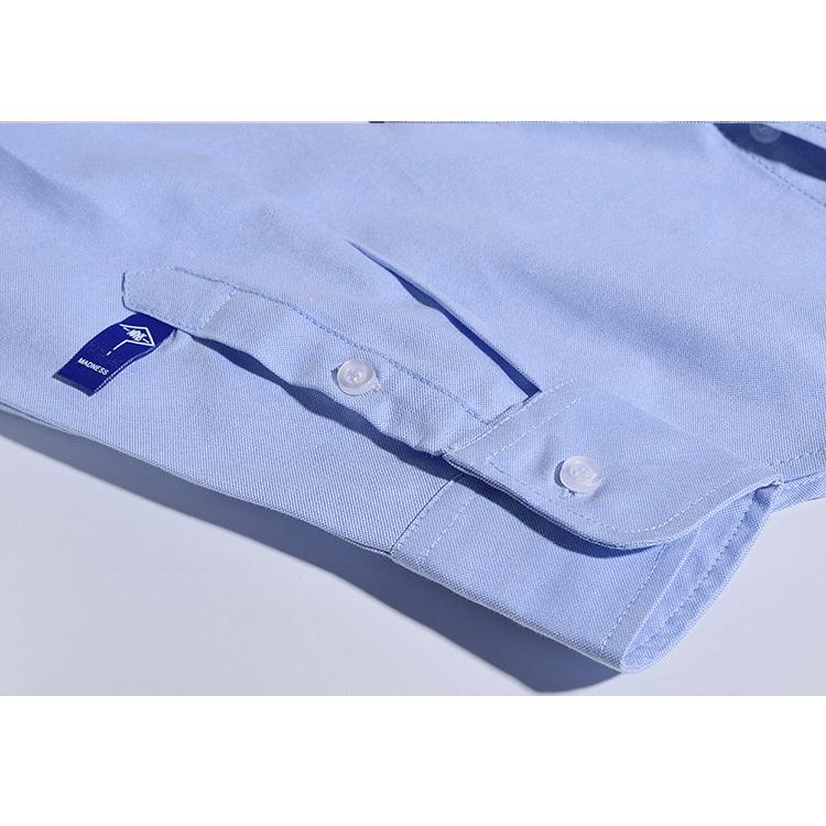 ボタンダウンシャツ シャツ メンズ 長袖 ビジネス ワンポイント おしゃれ プリント ポケット付き メンズシャツ 長袖シャツ カジュアル トップス 羽織り | ホームアイホーム | 18