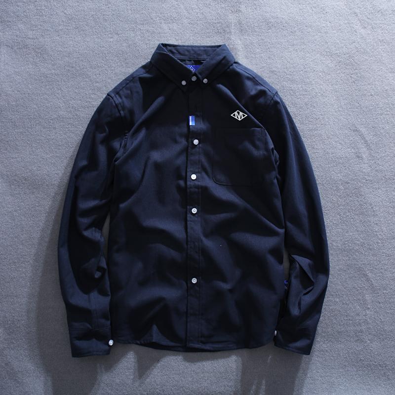 ボタンダウンシャツ シャツ メンズ 長袖 ビジネス ワンポイント おしゃれ プリント ポケット付き メンズシャツ 長袖シャツ カジュアル トップス 羽織り | ホームアイホーム | 04