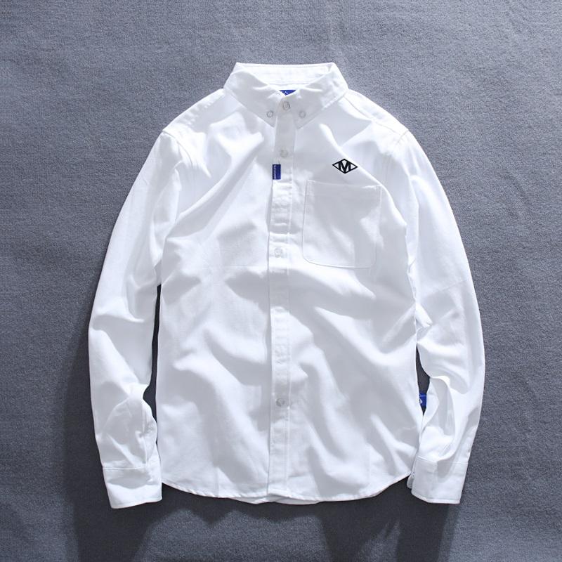 ボタンダウンシャツ シャツ メンズ 長袖 ビジネス ワンポイント おしゃれ プリント ポケット付き メンズシャツ 長袖シャツ カジュアル トップス 羽織り | ホームアイホーム | 05