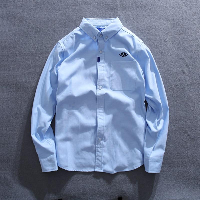 ボタンダウンシャツ シャツ メンズ 長袖 ビジネス ワンポイント おしゃれ プリント ポケット付き メンズシャツ 長袖シャツ カジュアル トップス 羽織り | ホームアイホーム | 06