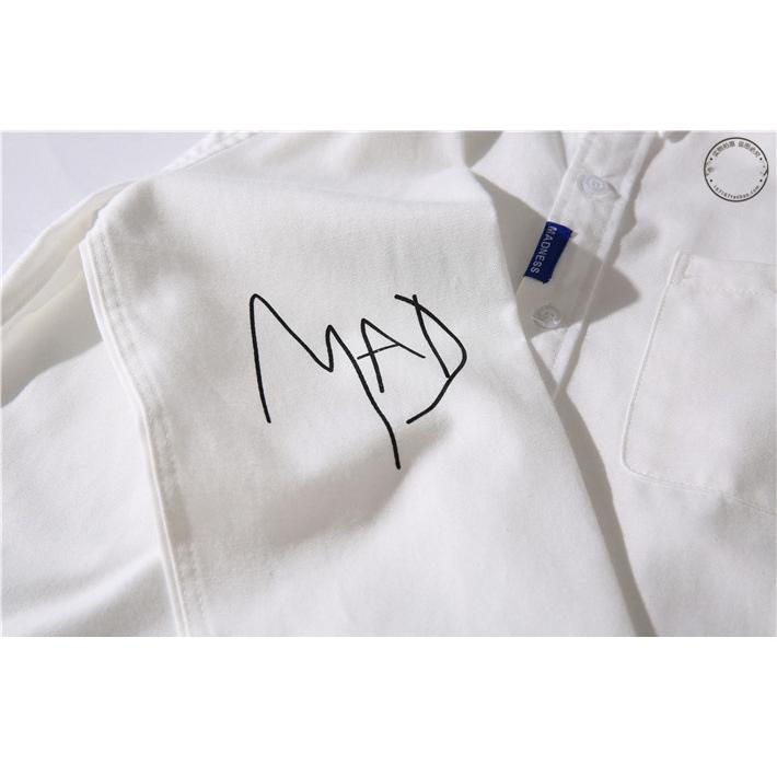 ボタンダウンシャツ シャツ メンズ 長袖 ビジネス ワンポイント おしゃれ プリント ポケット付き メンズシャツ 長袖シャツ カジュアル トップス 羽織り | ホームアイホーム | 12