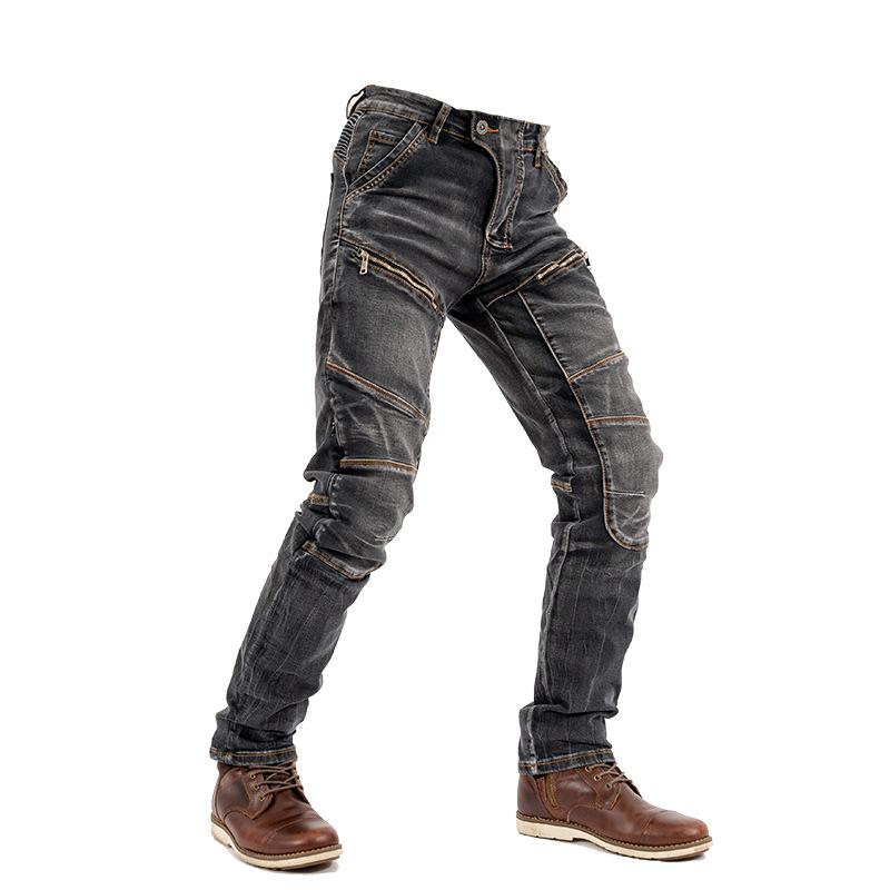 膝パッド装備 バイクパンツ 耐磨 デニムパンツ 保護 アウトドア ストレッチ メンズ ユーズド加工 バイクウェア バイク用 ライダーパンツ春 夏 秋服 冬服_7