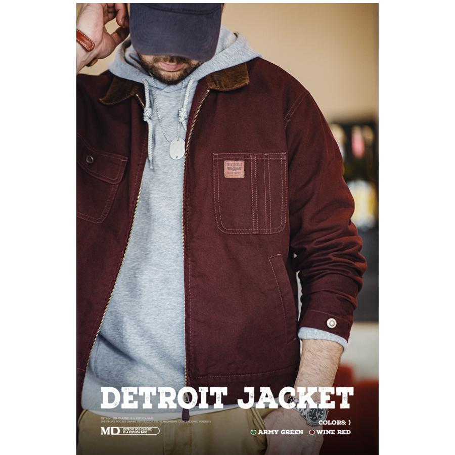 DETROIT 刺繍ロゴ コーデュロイジャケット ホームアイホーム ジャケット デトロイトジャケット メンズ