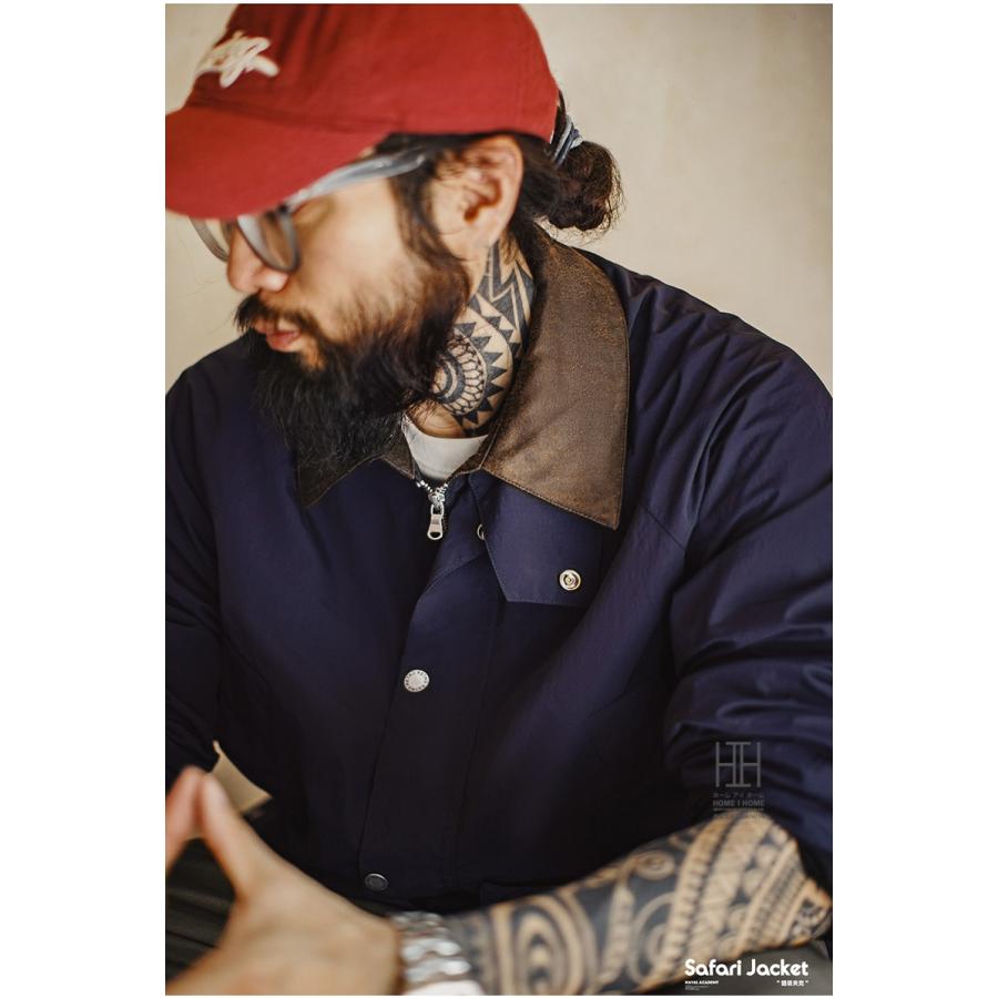 ホームアイホーム サファリジャケット ナイロンジャケット メンズ