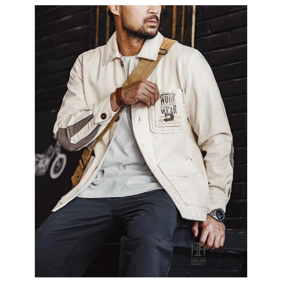 ホームアイホーム フレンチワークジャケット カバーオールジャケット