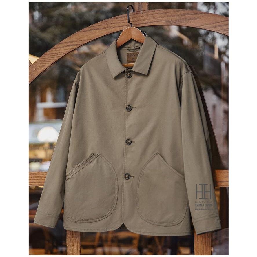 ホームアイホーム フレンチ ワークジャケット メンズ おしゃれ 大きい